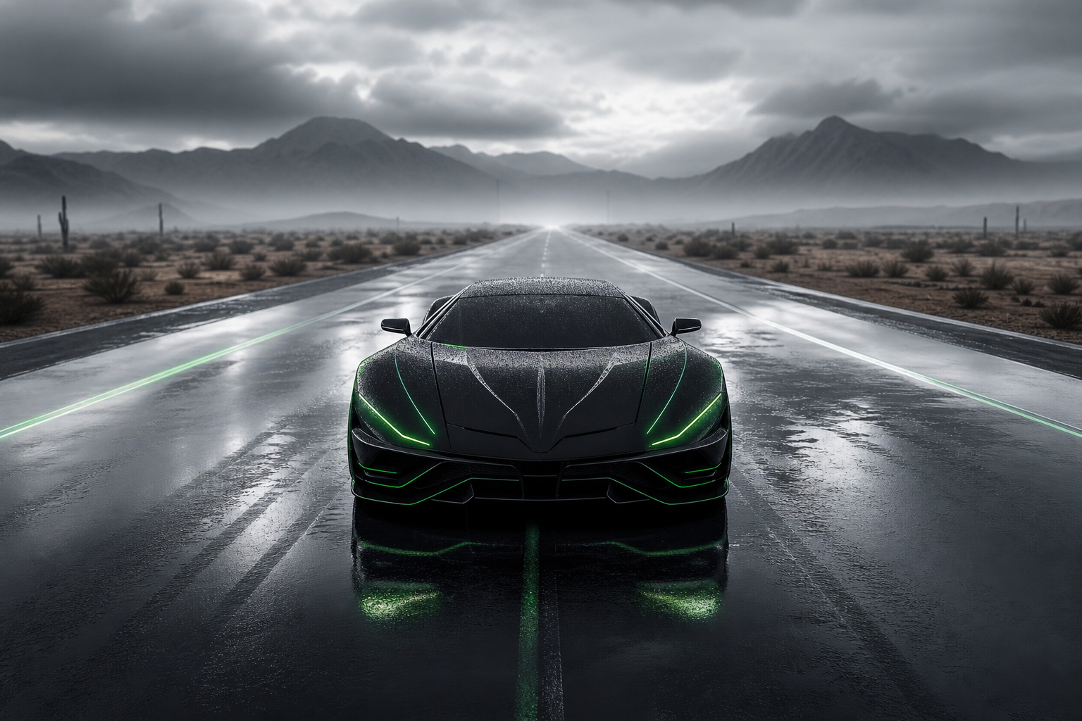 Supercar Desert Highway Cinematic Cars Wallpaper  8 4K