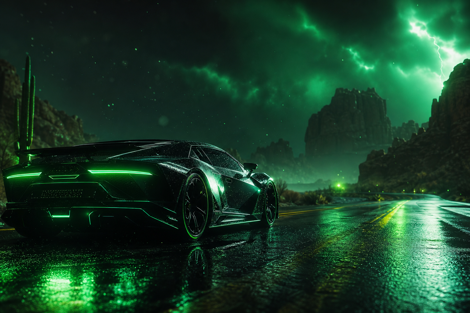 Supercar Desert Highway Cinematic Cars Wallpaper  8 4K