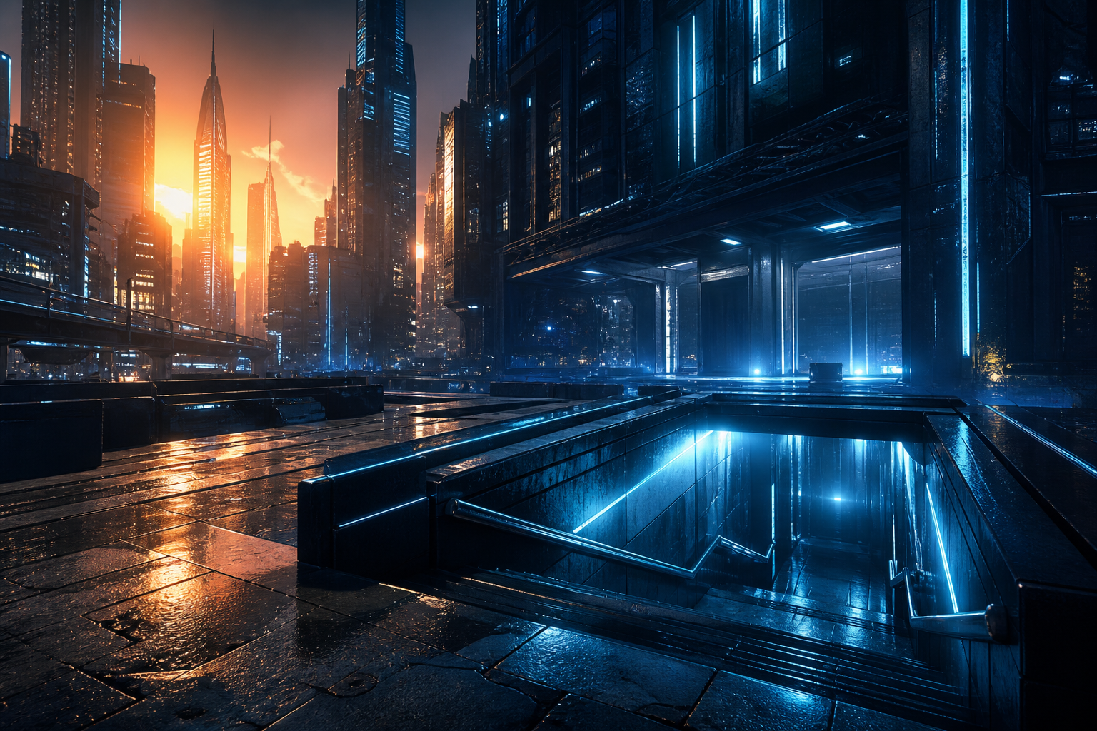 Underground Neon Club Entrance Cyberpunk Wallpaper 15 4K 11 4K Cyberpunk Wallpaper