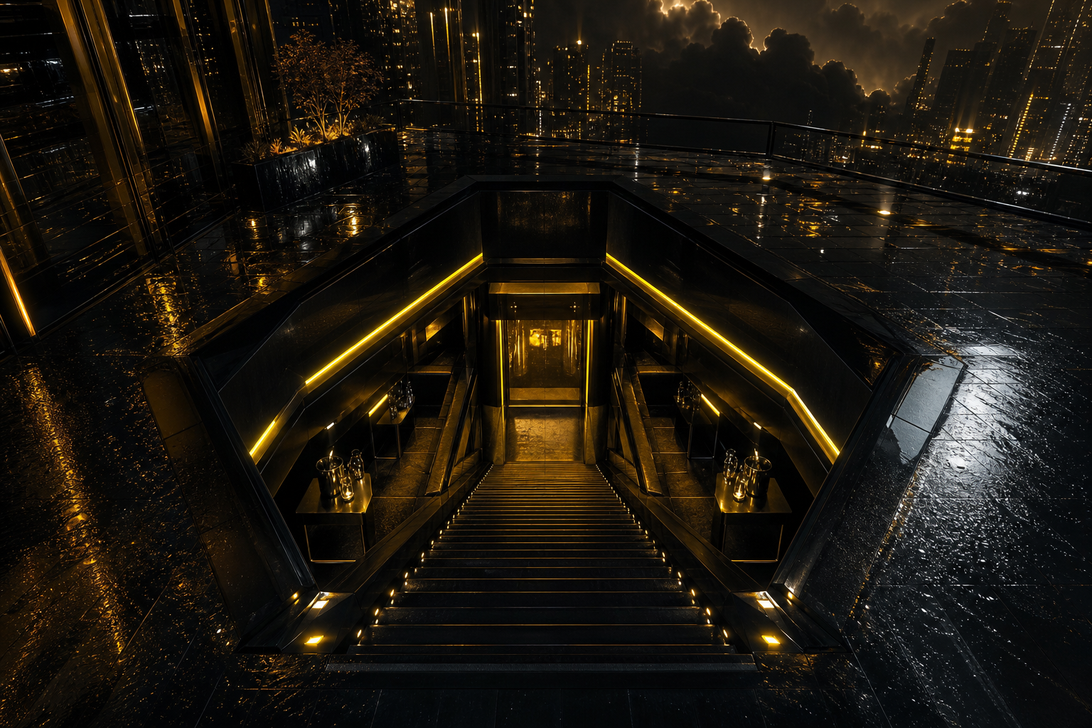 Underground Neon Club Entrance Cyberpunk Wallpaper  15 4K