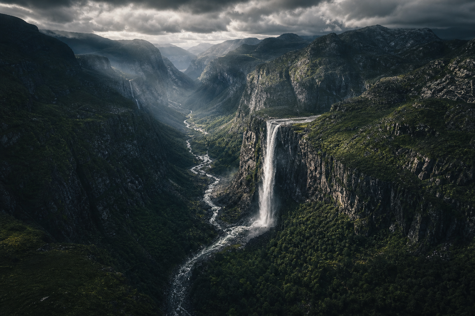 Waterfall Valley Cinematic Nature Wallpaper 3 4K 13 4K Nature Wallpaper