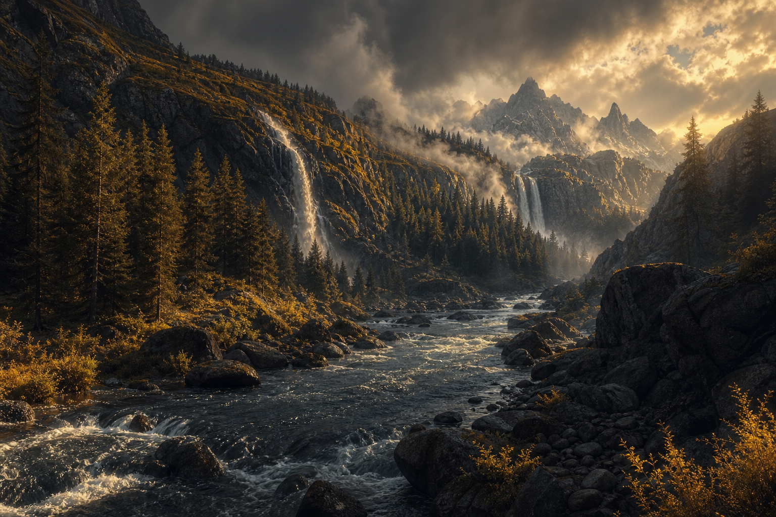 Wild River Canyon Nature Wallpaper  6 4K