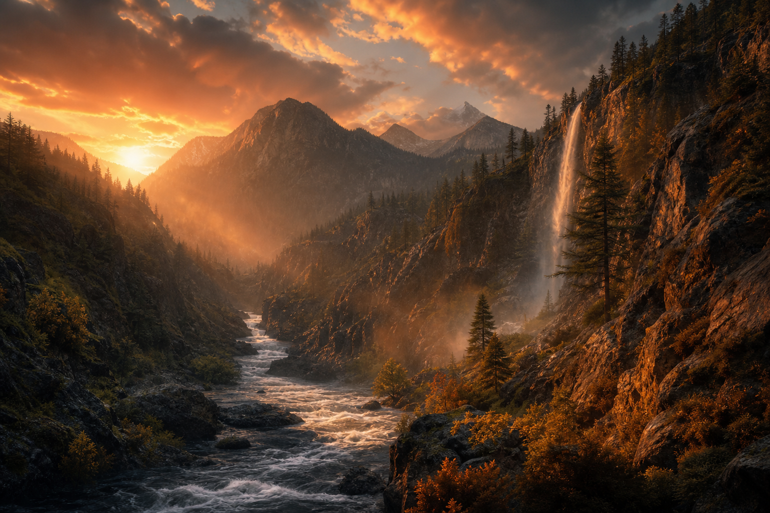 Wild River Canyon Nature Wallpaper  6 4K