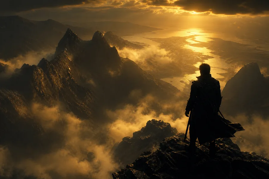 Action Movie Hero Silhouette At Sunset Without Logos Movie Wallpaper  2 4K