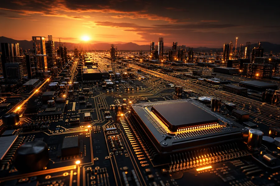 AI Processor Chip Futuristic Render Electronics Wallpaper  8 4K