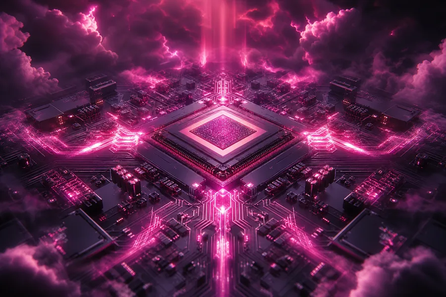 AI Processor Chip Futuristic Render Electronics Wallpaper  8 4K