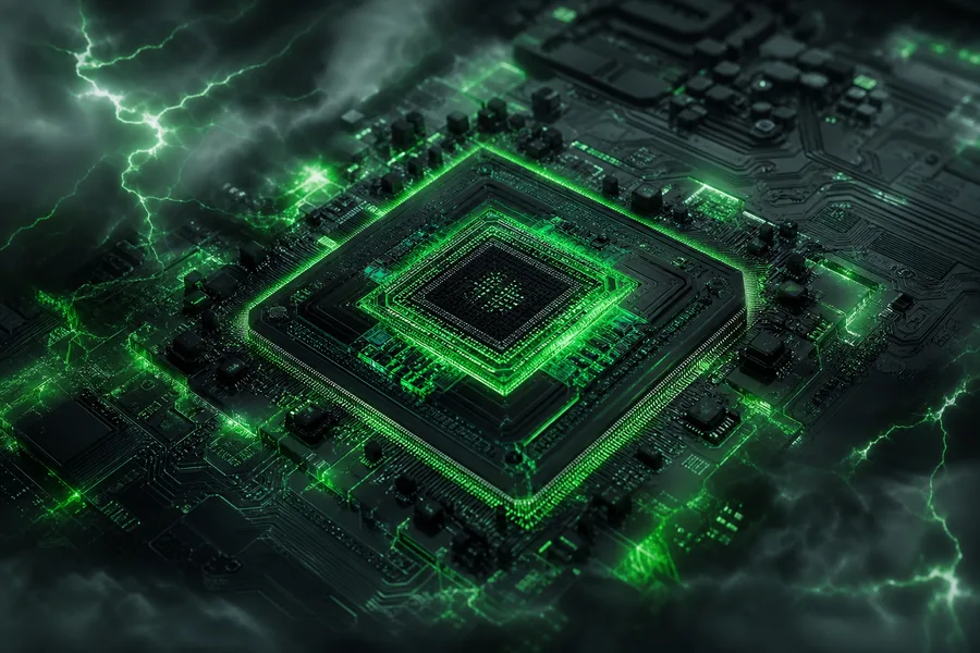 AI Processor Chip Futuristic Render Electronics Wallpaper  8 4K