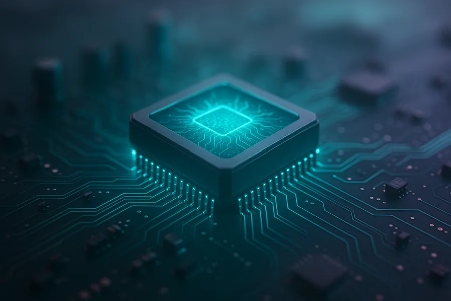AI Processor Chip Futuristic Render Electronics Wallpaper  8 4K