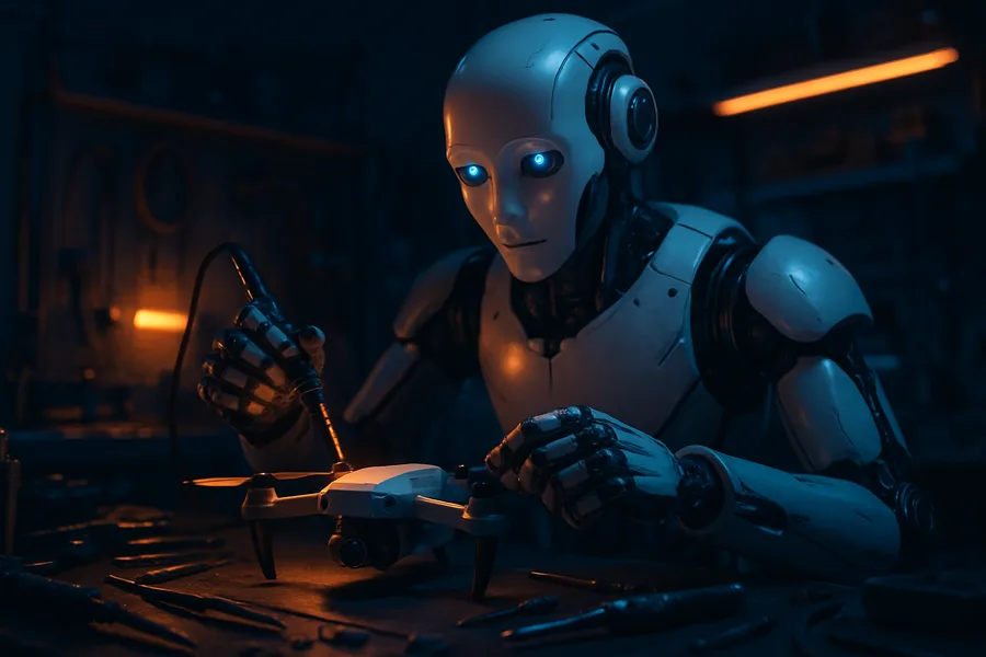 AI Robot Assistant In Modern Home Robots Wallpaper  8 4K