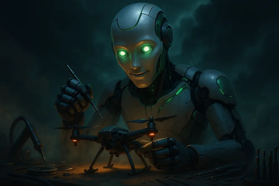 Android Face Closeup With Glowing Eyes Robots Wallpaper  5 4K