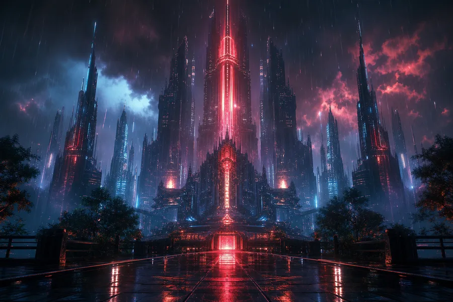 Anime City Street In Rain At Night Anime Wallpaper  19 4K