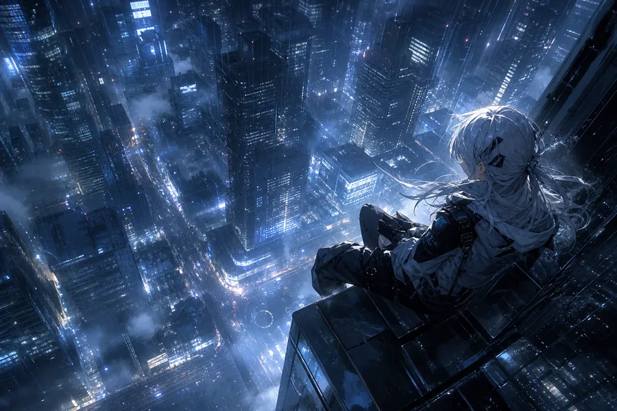Anime City Street In Rain At Night Anime Wallpaper  19 4K