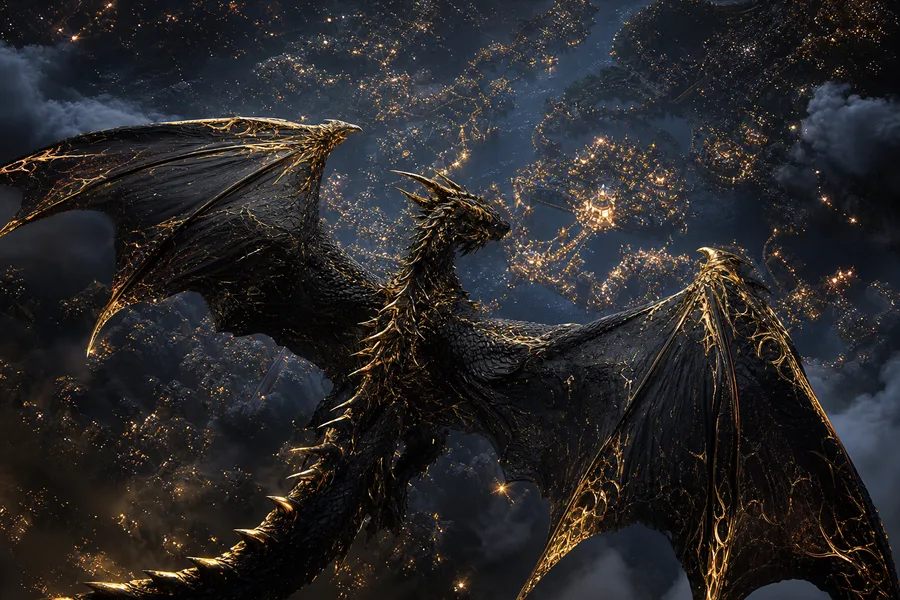 Anime Dragon Flying Over Valley Anime Wallpaper  15 4K