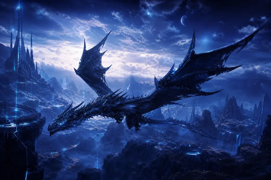 Anime Dragon Flying Over Valley Anime Wallpaper  7 4K
