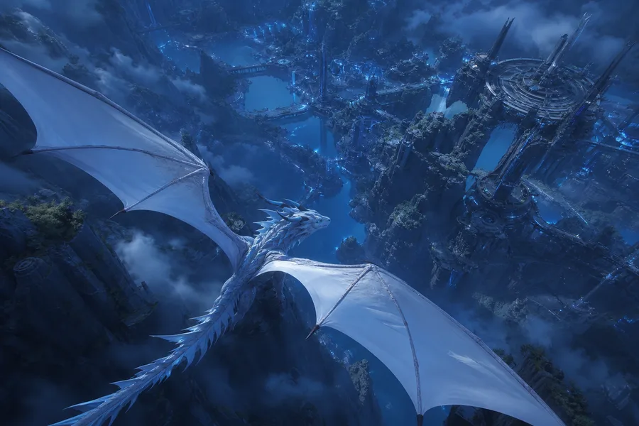 Anime Dragon Flying Over Valley Anime Wallpaper  7 4K