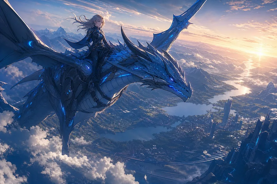 Anime Dragon Flying Over Valley Anime Wallpaper  7 4K