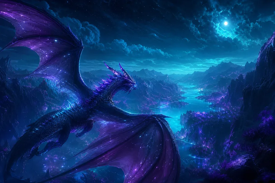 Anime Dragon Flying Over Valley Anime Wallpaper  7 4K