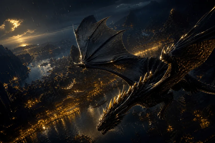 Anime Dragon Flying Over Valley Anime Wallpaper  7 4K