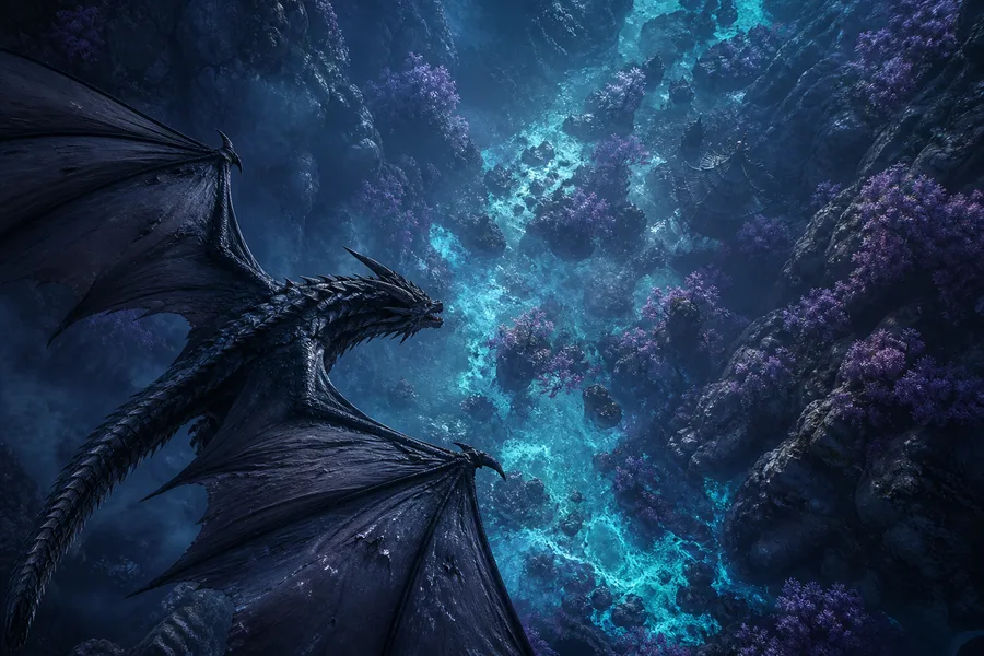 Anime Dragon Flying Over Valley Anime Wallpaper  7 4K