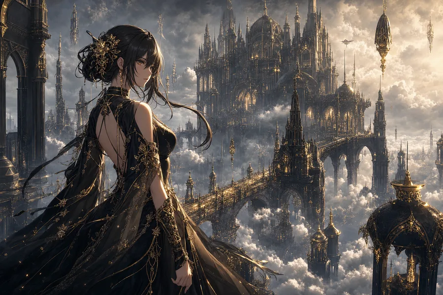 Anime Fantasy Castle Floating In Clouds Anime Wallpaper  12 4K
