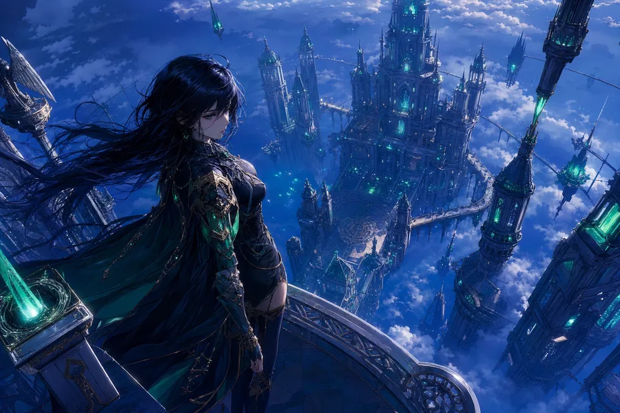 Anime Fantasy Castle Floating In Clouds Anime Wallpaper  12 4K