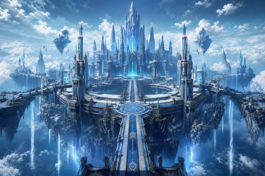 Anime Fantasy Castle Floating In Clouds Anime Wallpaper  12 4K