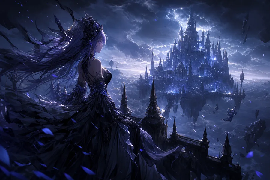 Anime Fantasy Castle Floating In Clouds Anime Wallpaper  12 4K