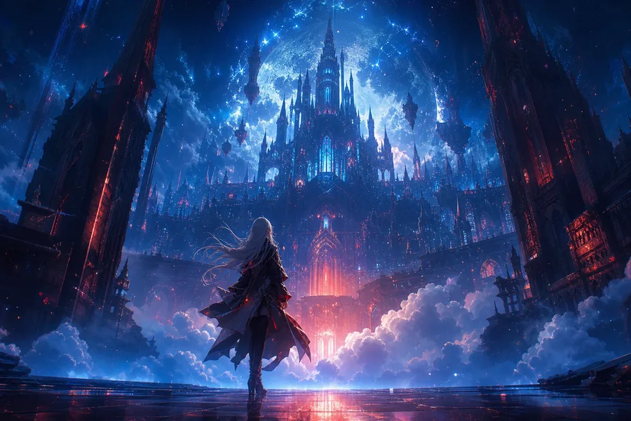 Anime Fantasy Castle Floating In Clouds Anime Wallpaper  12 4K