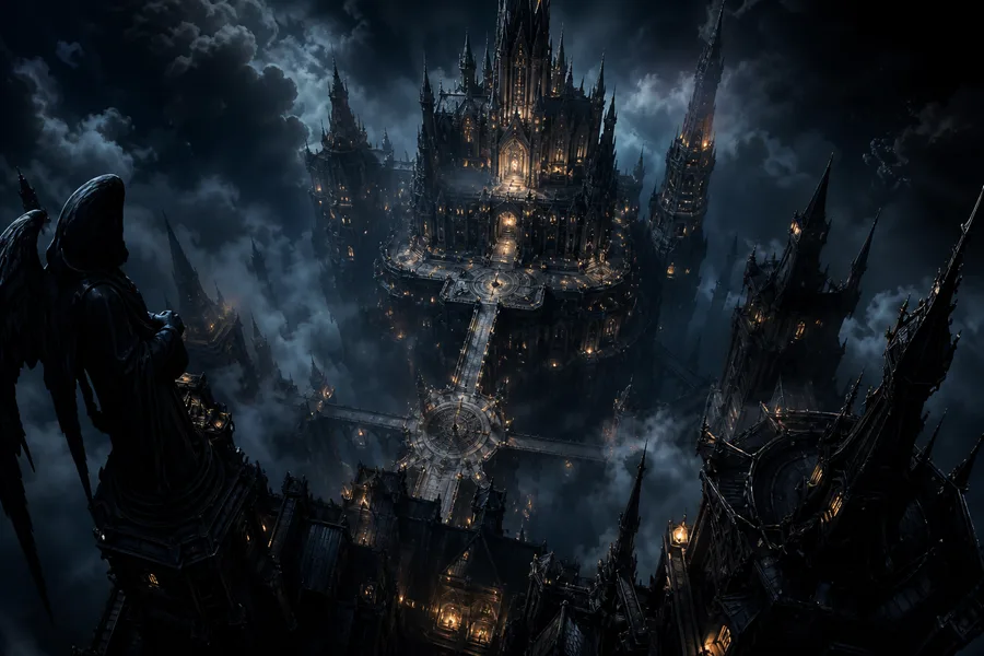 Anime Fantasy Castle Floating In Clouds Anime Wallpaper  4 4K