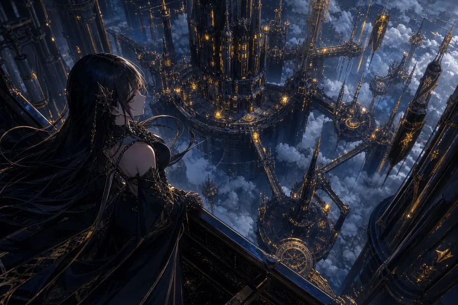Anime Fantasy Castle Floating In Clouds Anime Wallpaper  4 4K