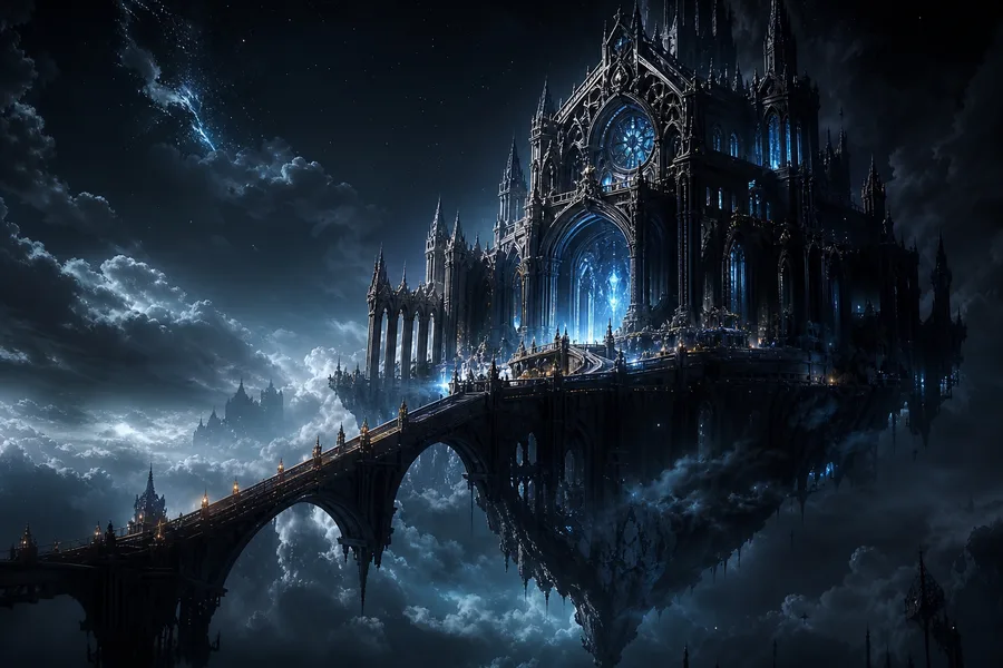 Anime Fantasy Castle Floating In Clouds Anime Wallpaper  4 4K