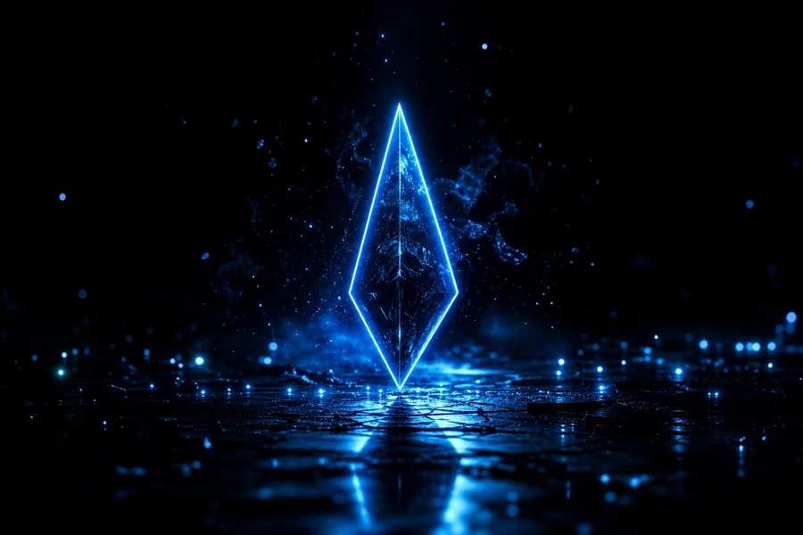 Black Background Blue Neon Shape Amoled Wallpaper  6 4K