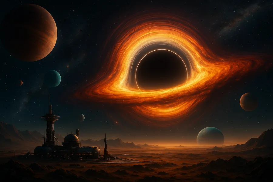 Black Hole Horizon Cinematic Space Wallpaper  3 4K