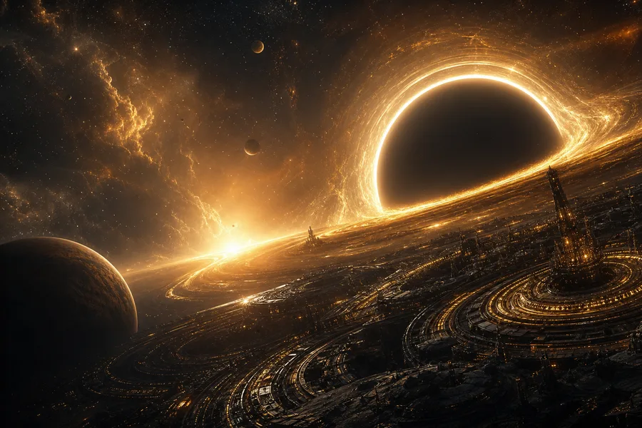 Black Hole Horizon Cinematic Space Wallpaper  3 4K