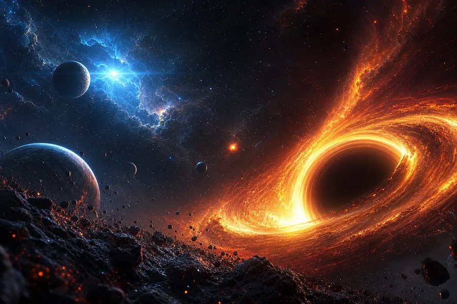 Black Hole Horizon Cinematic Space Wallpaper  3 4K