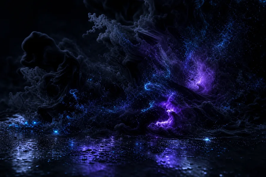 Black Purple Smoke Abstract Amoled Wallpaper  3 4K