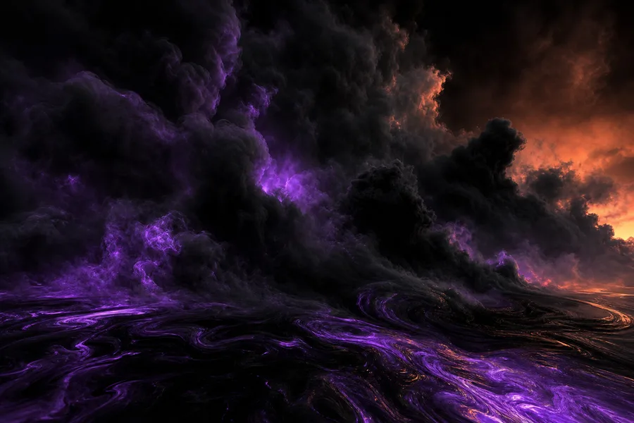 Black Purple Smoke Abstract Amoled Wallpaper  3 4K