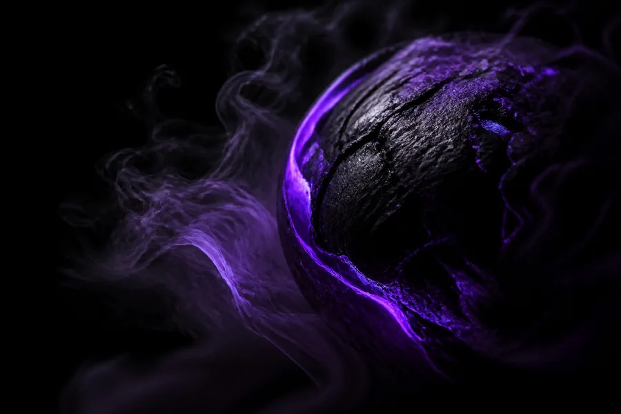 Black Purple Smoke Abstract Amoled Wallpaper  3 4K
