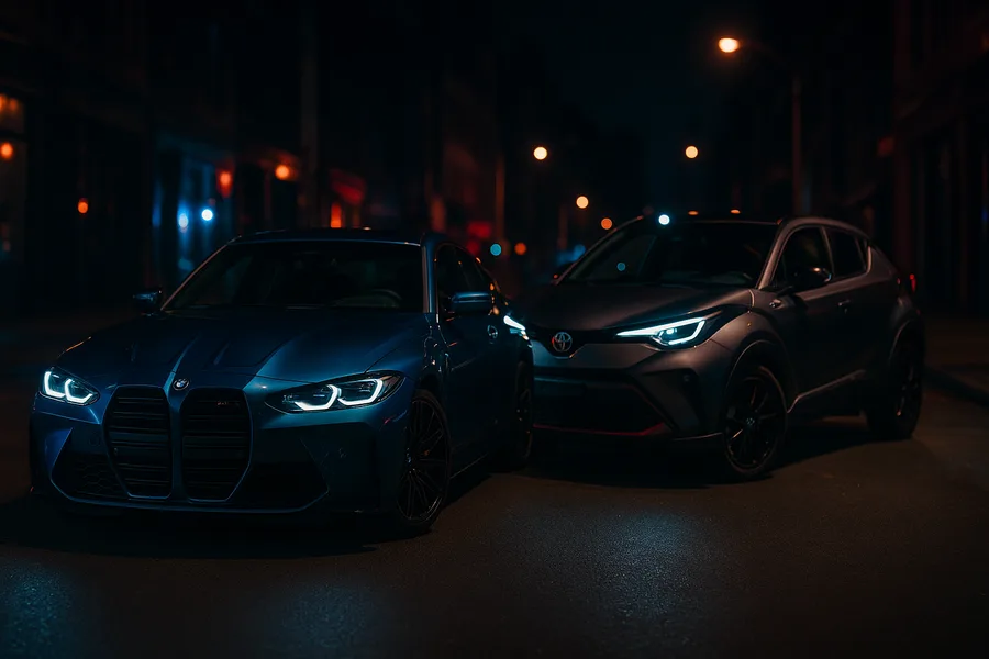 Bmw M Car Night Street Photography Cars Wallpaper  6 4K