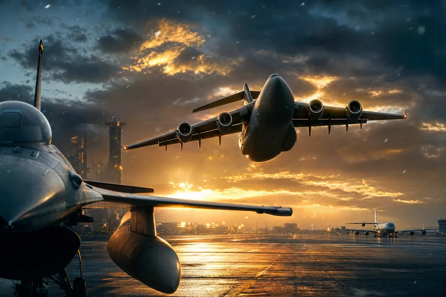 Cargo Airplane Taking Off During Golden Hour Airplanes Wallpaper  5 4K