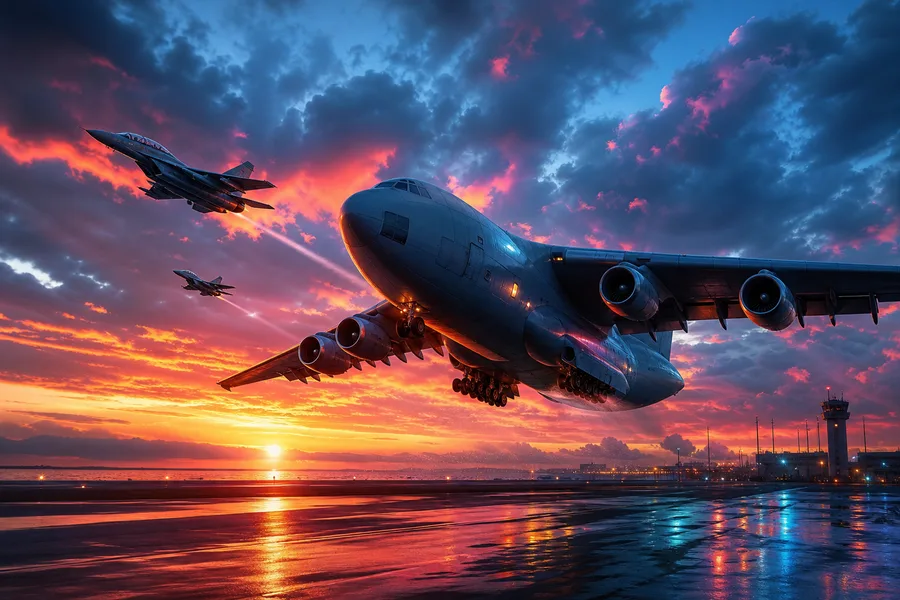 Cargo Airplane Taking Off During Golden Hour Airplanes Wallpaper  5 4K