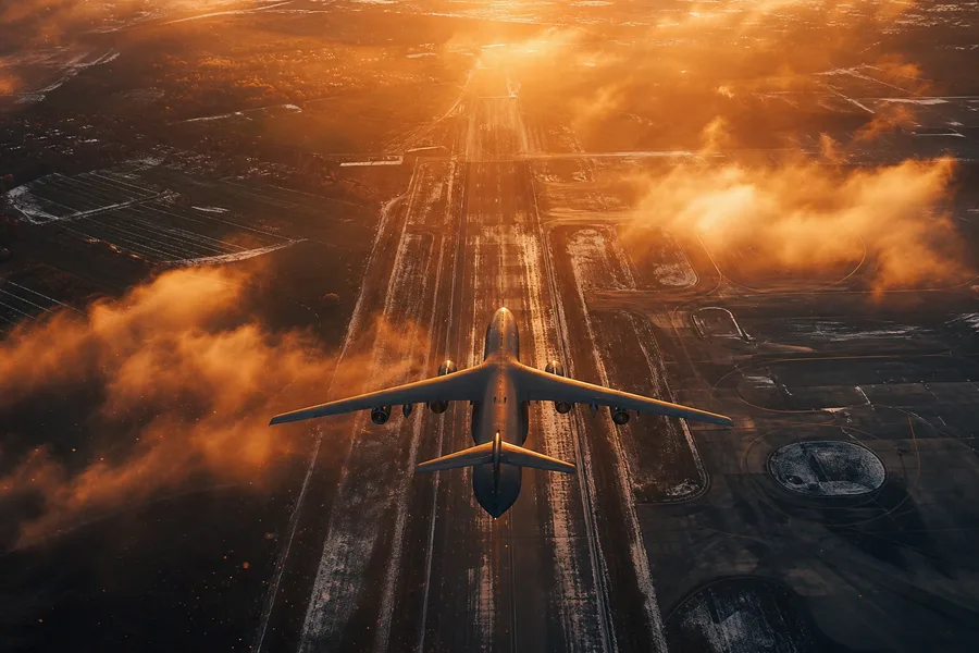 Cargo Airplane Taking Off During Golden Hour Airplanes Wallpaper  5 4K