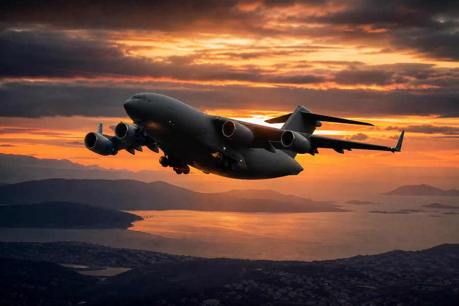 Cargo Airplane Taking Off During Golden Hour Airplanes Wallpaper  5 4K