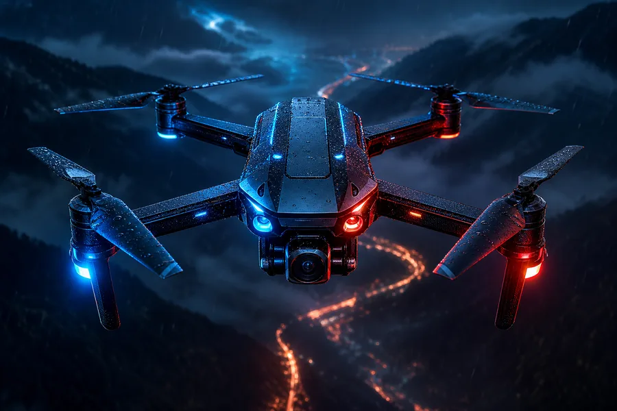 Cinematic Drone Above Forest Valley Drone Wallpaper  4 4K