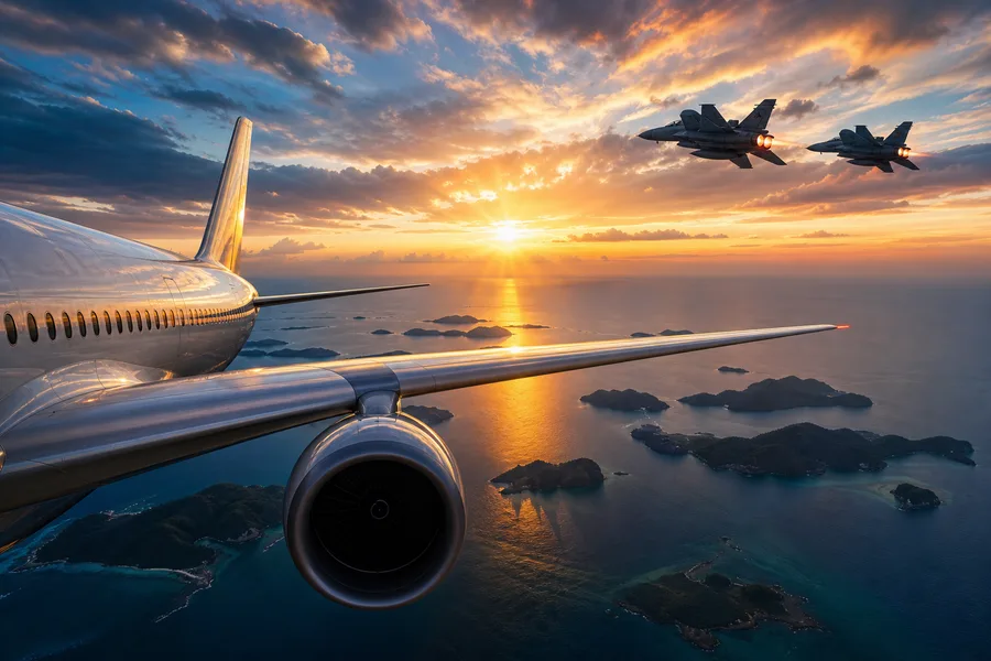 Commercial Airliner Above Tropical Islands In Clear Blue Sky Airplanes Wallpaper  2 4K