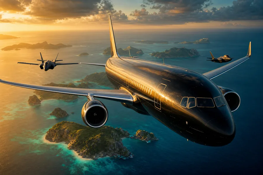 Commercial Airliner Above Tropical Islands In Clear Blue Sky Airplanes Wallpaper  2 4K