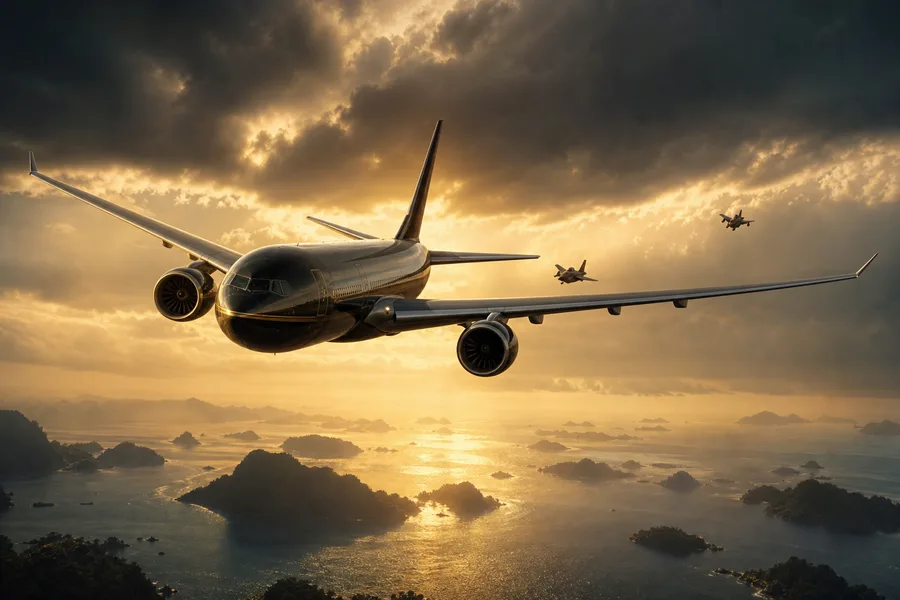 Commercial Airliner Above Tropical Islands In Clear Blue Sky Airplanes Wallpaper  2 4K