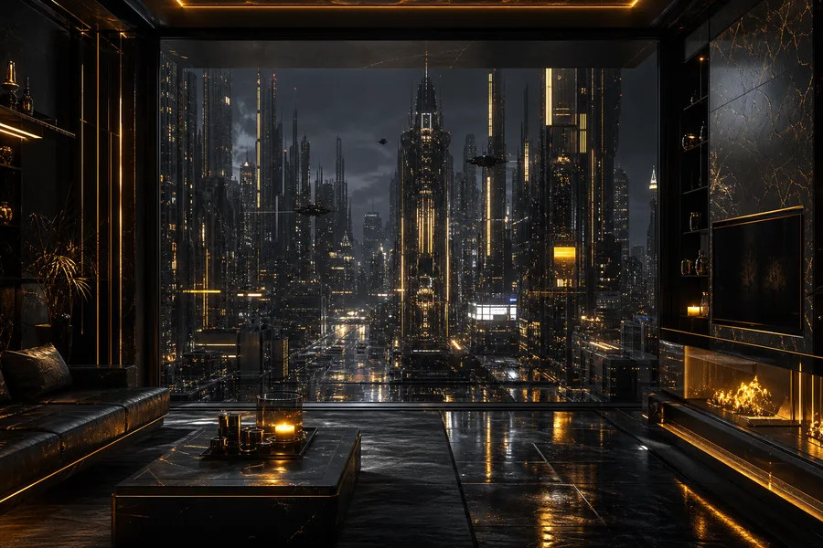 Cyberpunk Apartment Window View Cyberpunk Wallpaper  14 4K