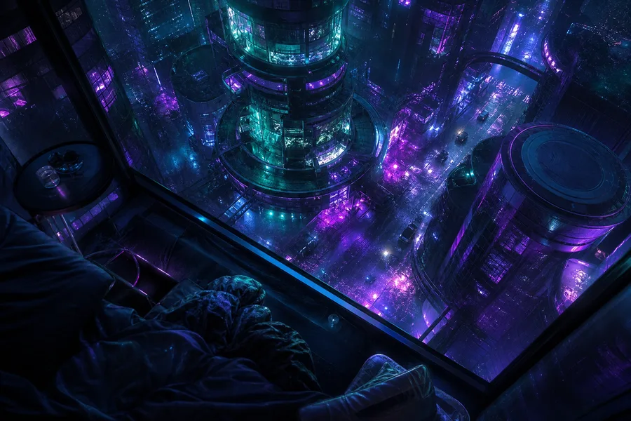 Cyberpunk Apartment Window View Cyberpunk Wallpaper  14 4K
