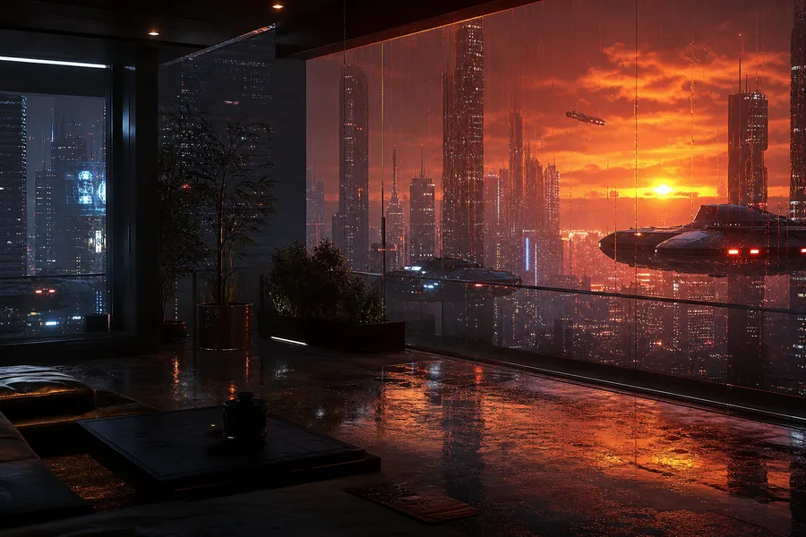 Cyberpunk Apartment Window View Cyberpunk Wallpaper  14 4K